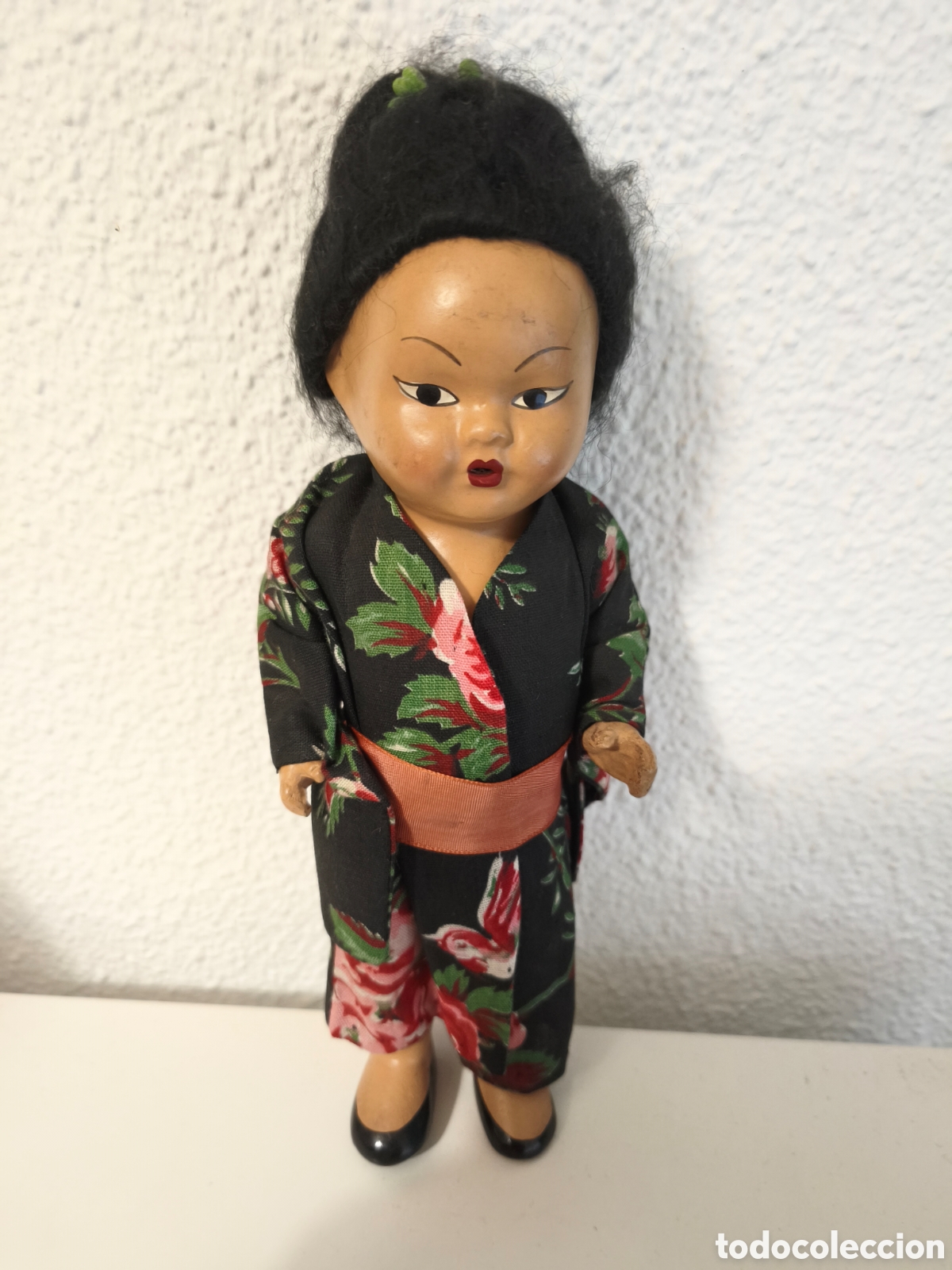 Brinquedos antigos e Jogos de cole&ccedil;&atilde;o: MU&Ntilde;ECA ORIGINAL ORIENTAL TERRACOTA PELO MOHAIR