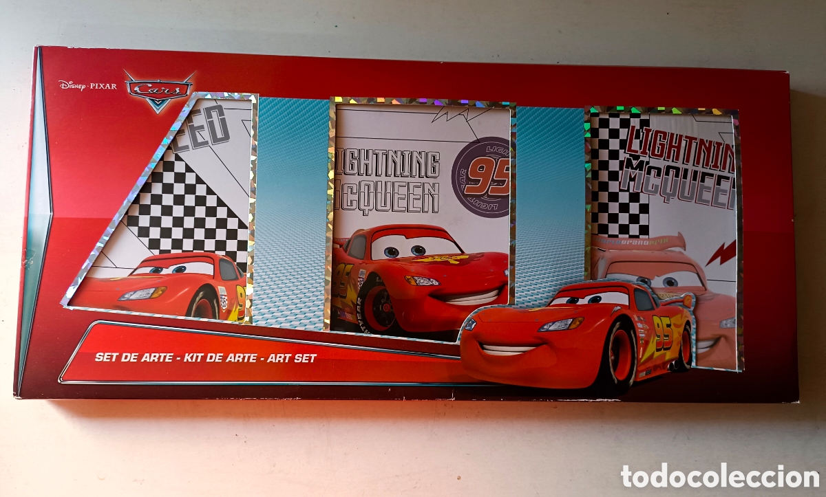 Juguetes antiguos y Juegos de colecci&oacute;n: 3 cuadros pintables Cars