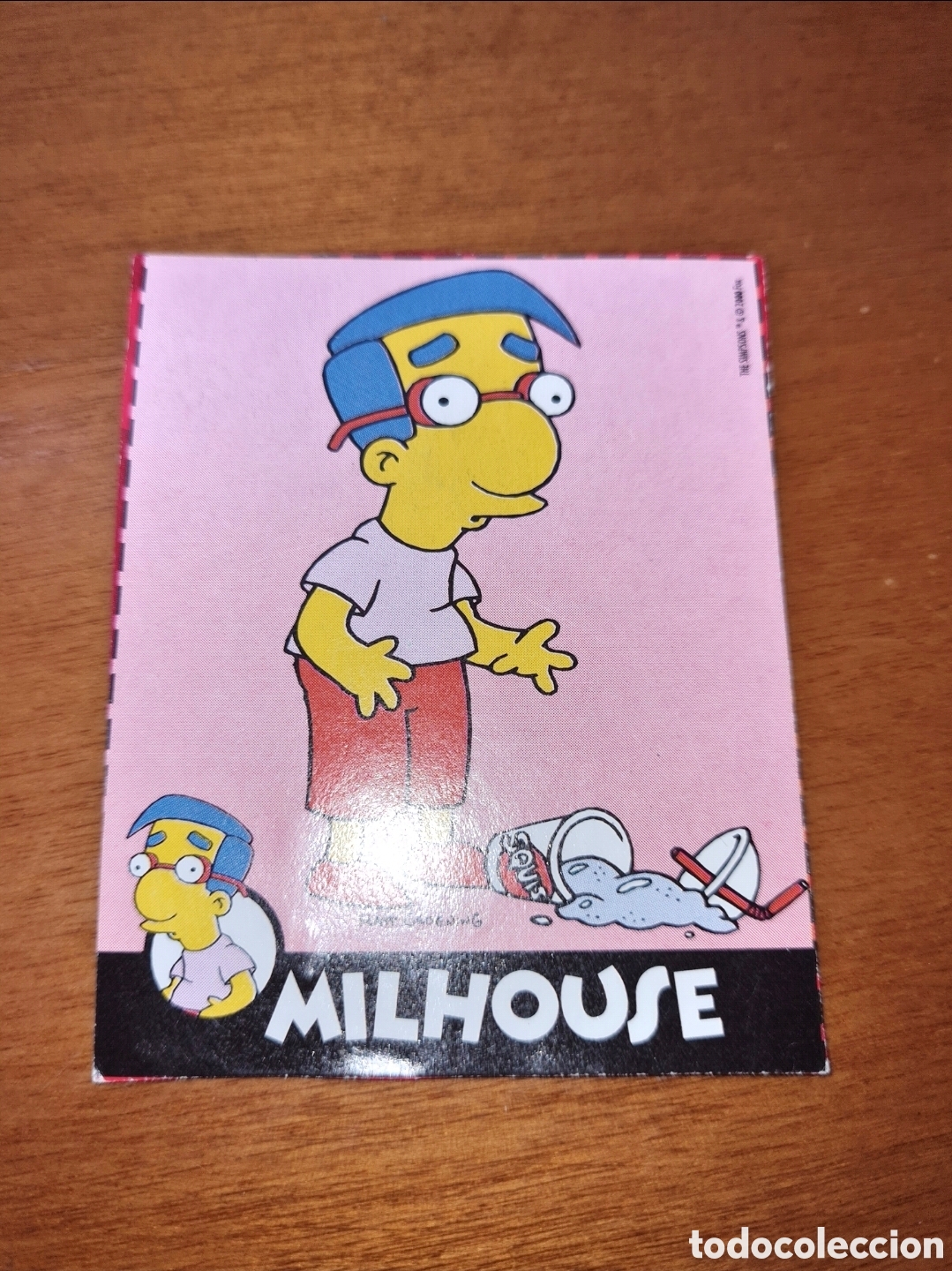Juguetes antiguos y Juegos de colecci&oacute;n: Carta Cromo (no pegatina) Milhouse Simpsons Simpson n&uacute;mero 58 Derby premium Matt Groening (bol 3)