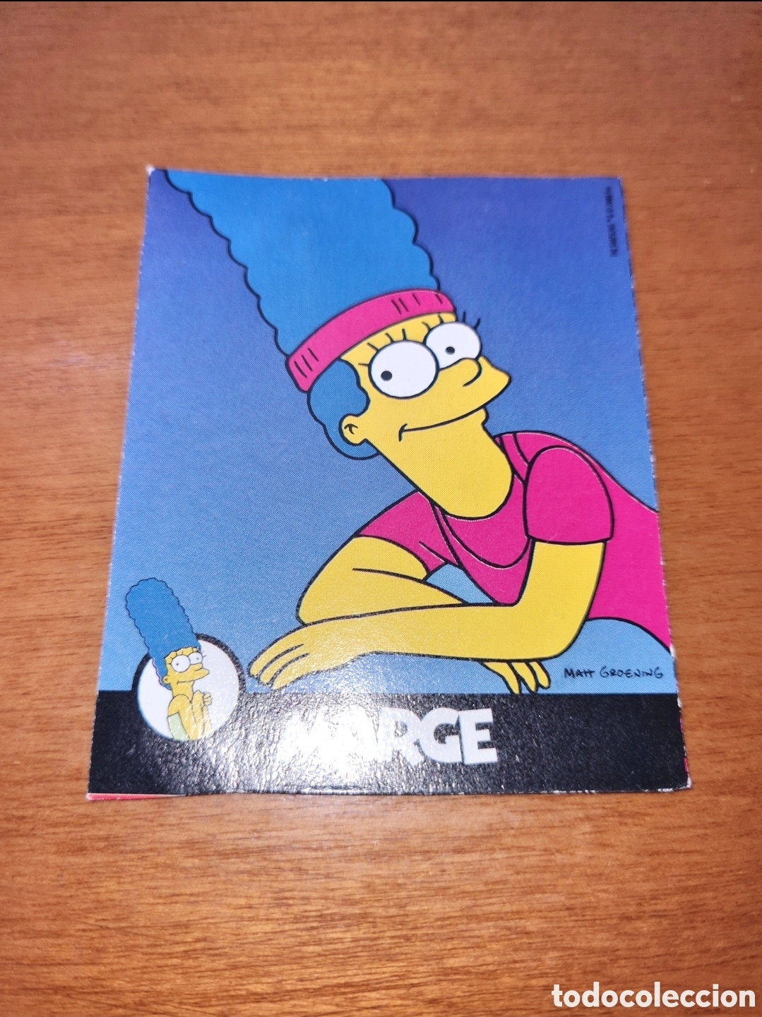 Juguetes antiguos y Juegos de colecci&oacute;n: Carta Cromo (no pegatina) Marge Simpsons Simpson n&uacute;mero 48 Derby premium Matt Groening (bol 3)