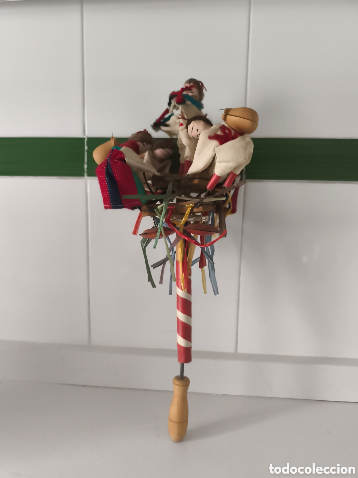 Juguetes antiguos y Juegos de colecci&oacute;n: Antiguo sonajero funciona suena casta&ntilde;uelas y platillos