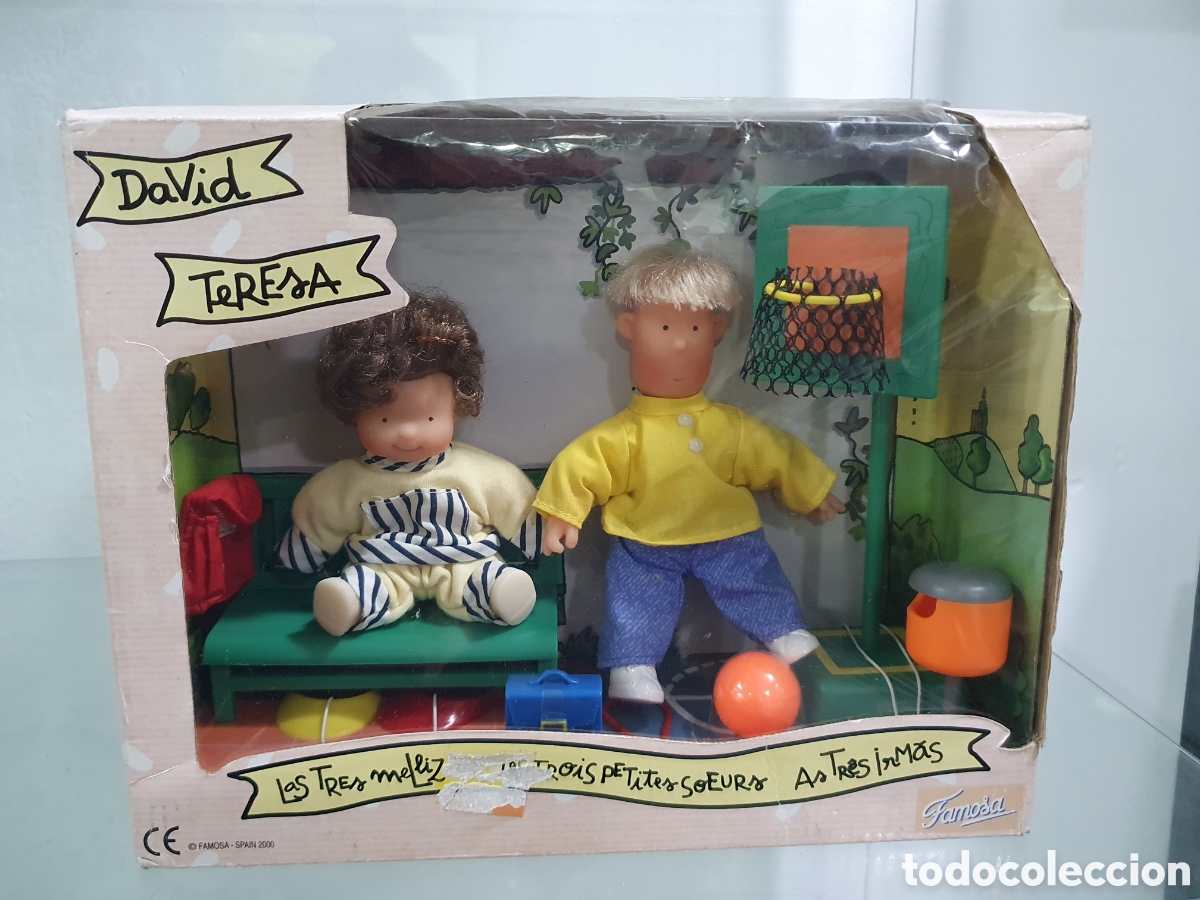 Juguetes antiguos y Juegos de colecci&oacute;n: David y Teresa. Las tres mellizas. Juego de Famosa. En caja. (L44)