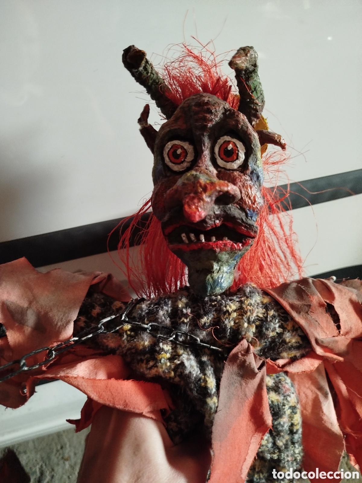 Juguetes antiguos y Juegos de colecci&oacute;n: Marioneta t&iacute;tere teatrillo papel mach&eacute;