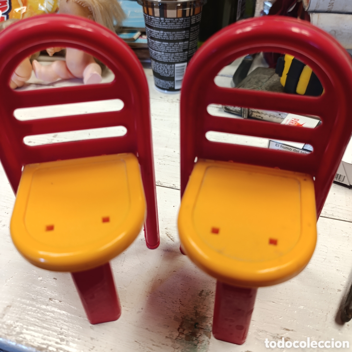 Juguetes antiguos y Juegos de colecci&oacute;n: Sillas cocinita Molt&oacute;,a&ntilde;os 80,15 cm alto