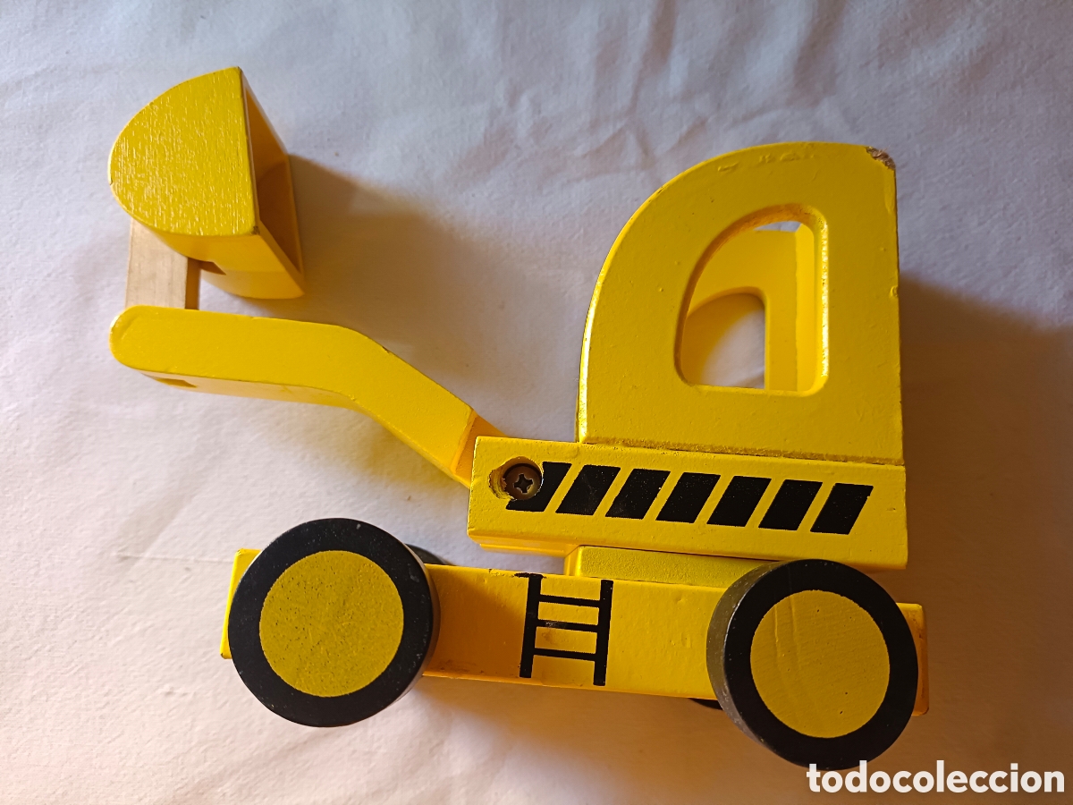 Juguetes antiguos y Juegos de colecci&oacute;n: Pala escavadora de madera T&Uuml;V Rheinland