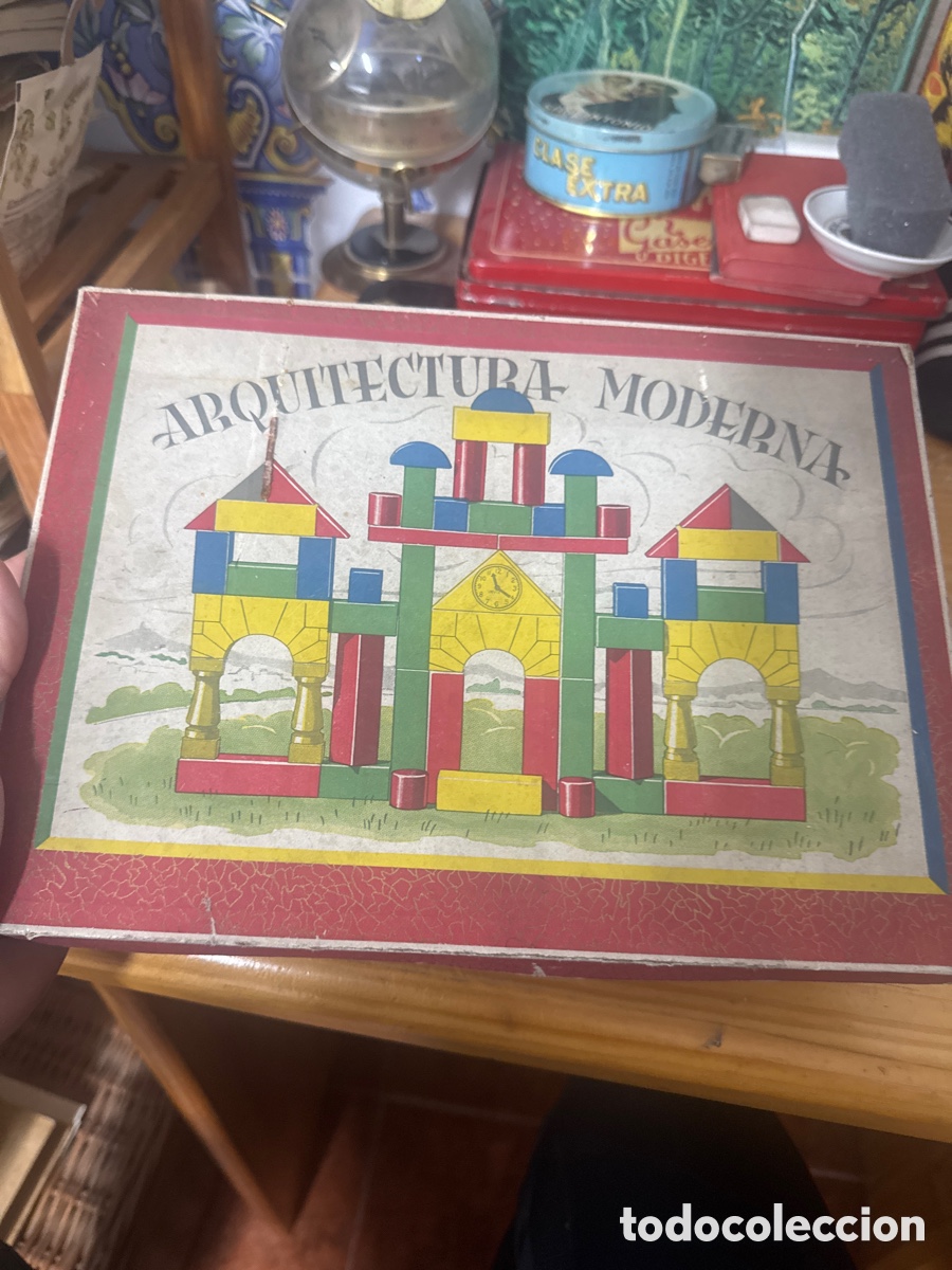 Juguetes antiguos y Juegos de colecci&oacute;n: Juego piezas madera arquitectura moderna