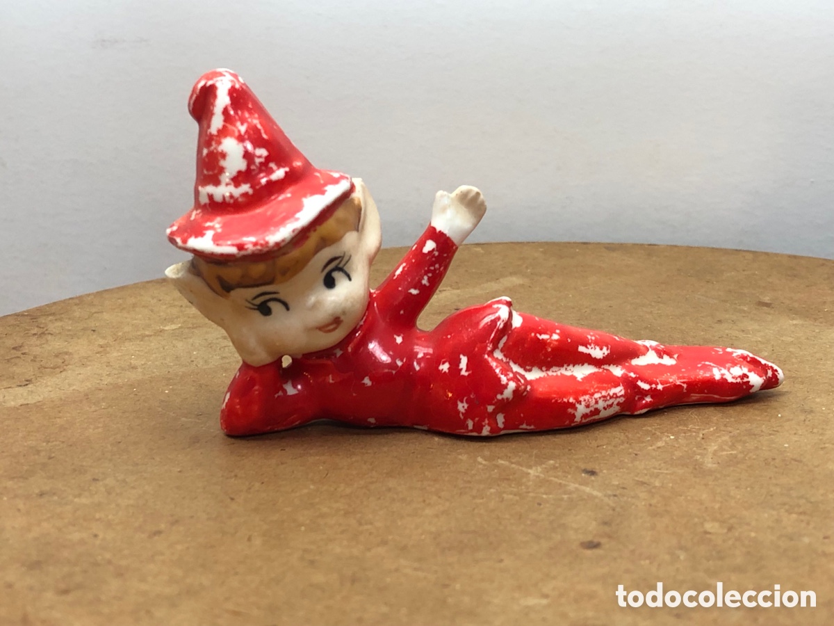 Juguetes antiguos y Juegos de colecci&oacute;n: Antigua figura porcelana &bull; Puck &bull; Duende de la suerte protecci&oacute;n &bull; Elfo Troll Goblin