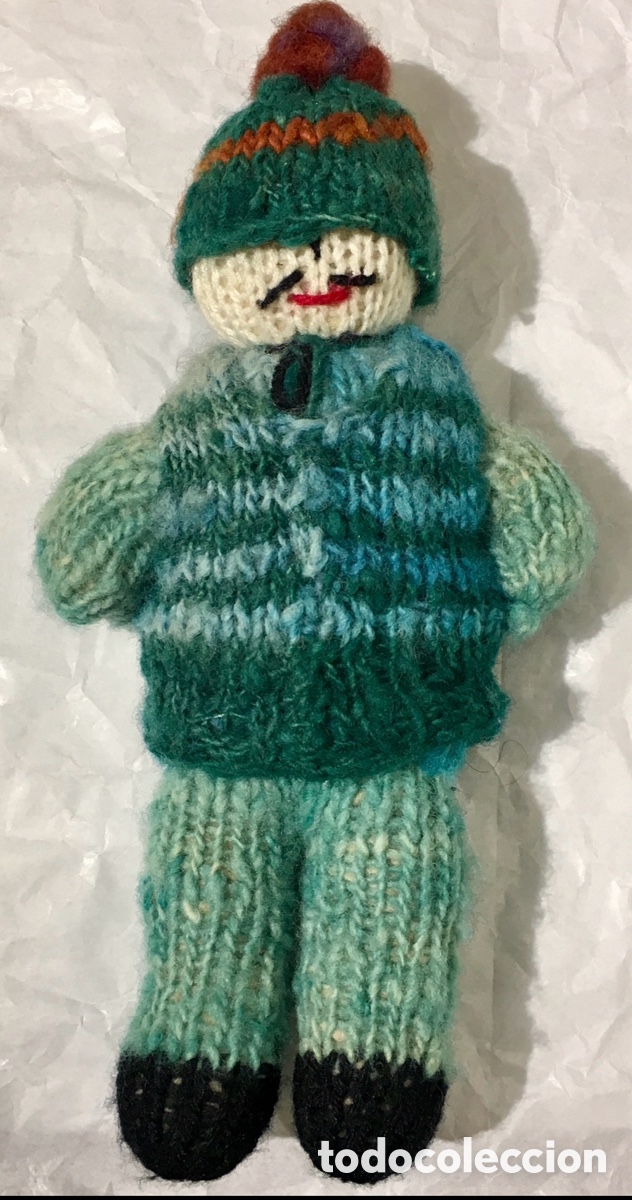 Juguetes antiguos y Juegos de colecci&oacute;n: Juguete. Mu&ntilde;eco figura humana. Lana de oveja. Crochet. Hecho a mano. Chile. A&ntilde;os 90.