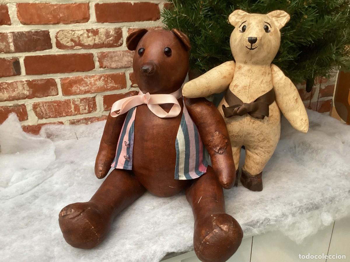 Brinquedos antigos e Jogos de cole&ccedil;&atilde;o: OSOS INGLESES ANTIGUOS EN CUERO (2 UDS.)