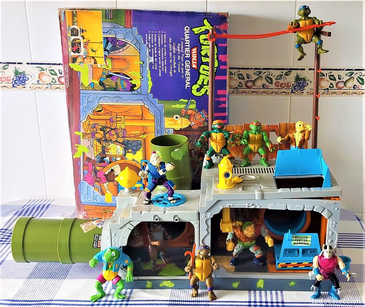 Juguetes antiguos y Juegos de colecci&oacute;n: TORTUGAS NINJA Y CUARTEL GENERAL - A&Ntilde;OS 80 - VERSI&Oacute;N ESPA&Ntilde;OLA
