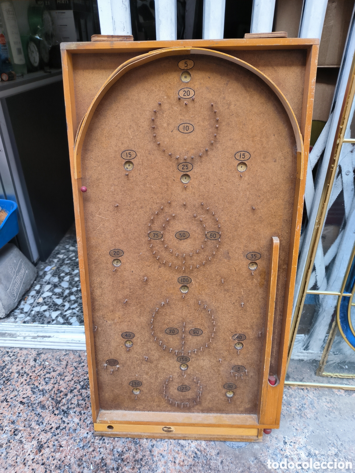 Juguetes antiguos y Juegos de colecci&oacute;n: HAntiguo ANTIGUO JUEGO PINBALL EN MADERA PRINCIPIOS DE SIGLO A&Ntilde;OS 20 CON BOLAS DE HIERRO