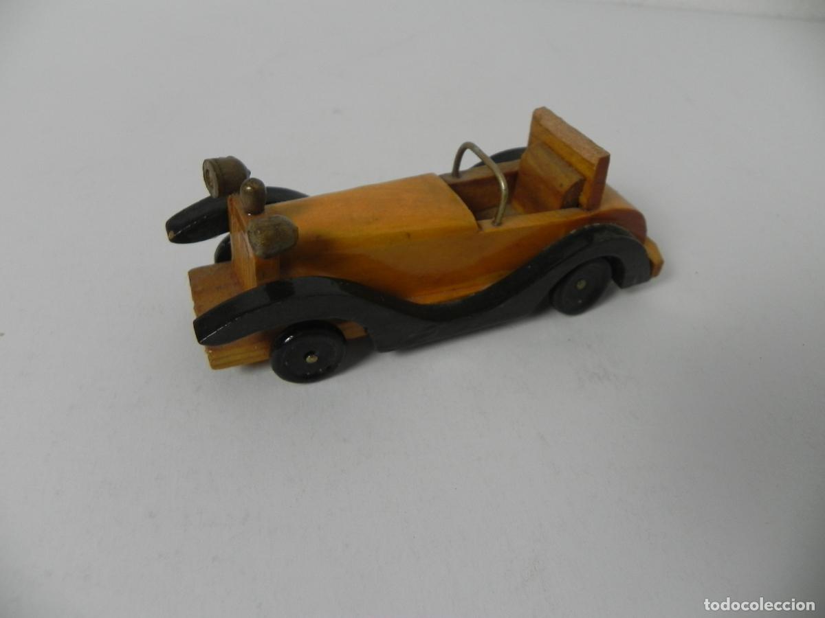 Juguetes antiguos y Juegos de colecci&oacute;n: Coche Roadster de Madera Vintage - Ruedas M&oacute;viles - Artesan&iacute;a a&ntilde;os 70 (Falta Volante)