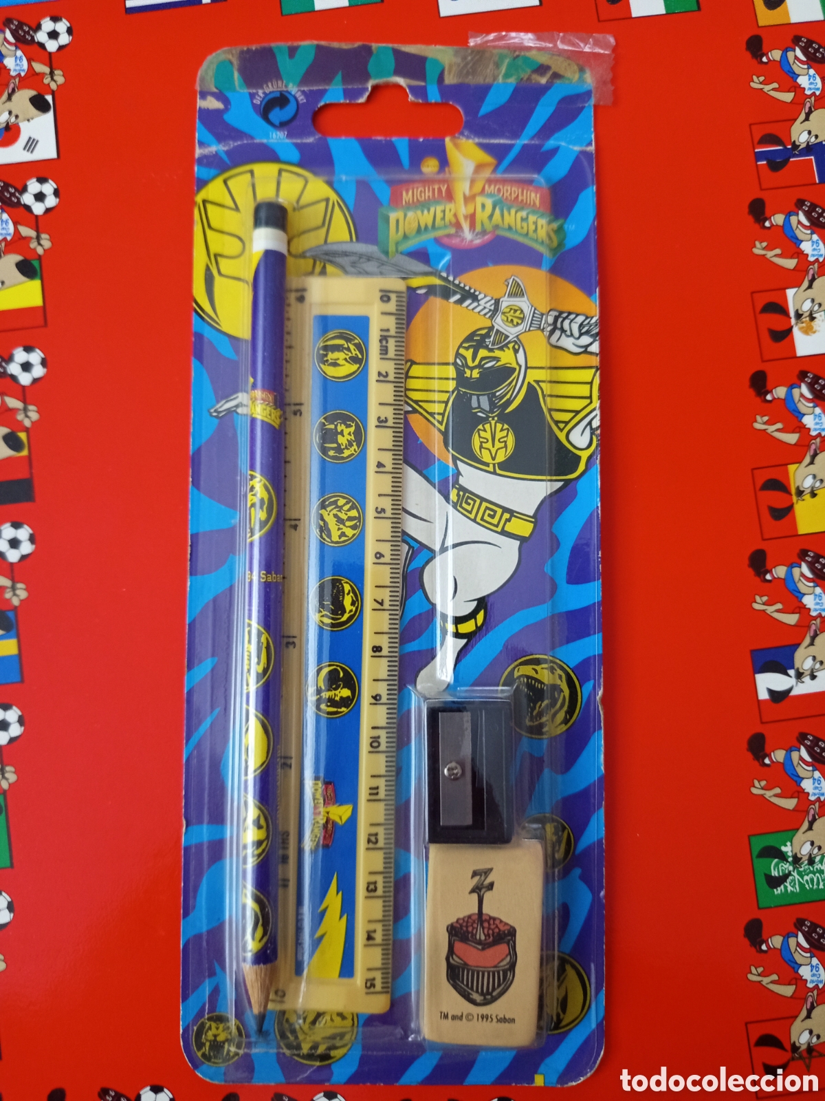 Juguetes antiguos y Juegos de colecci&oacute;n: Lote lapicero power Ranger a&ntilde;os 90