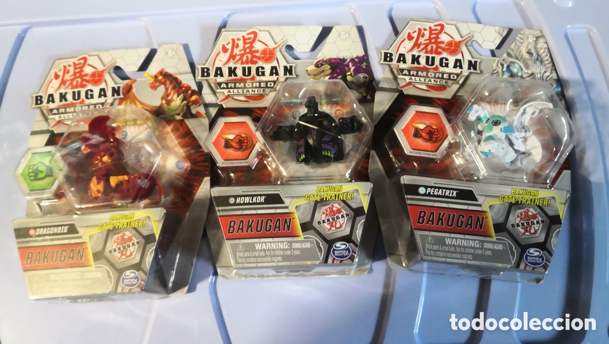 Juguetes antiguos y Juegos de colecci&oacute;n: Lote x3 bakugans dragonaid