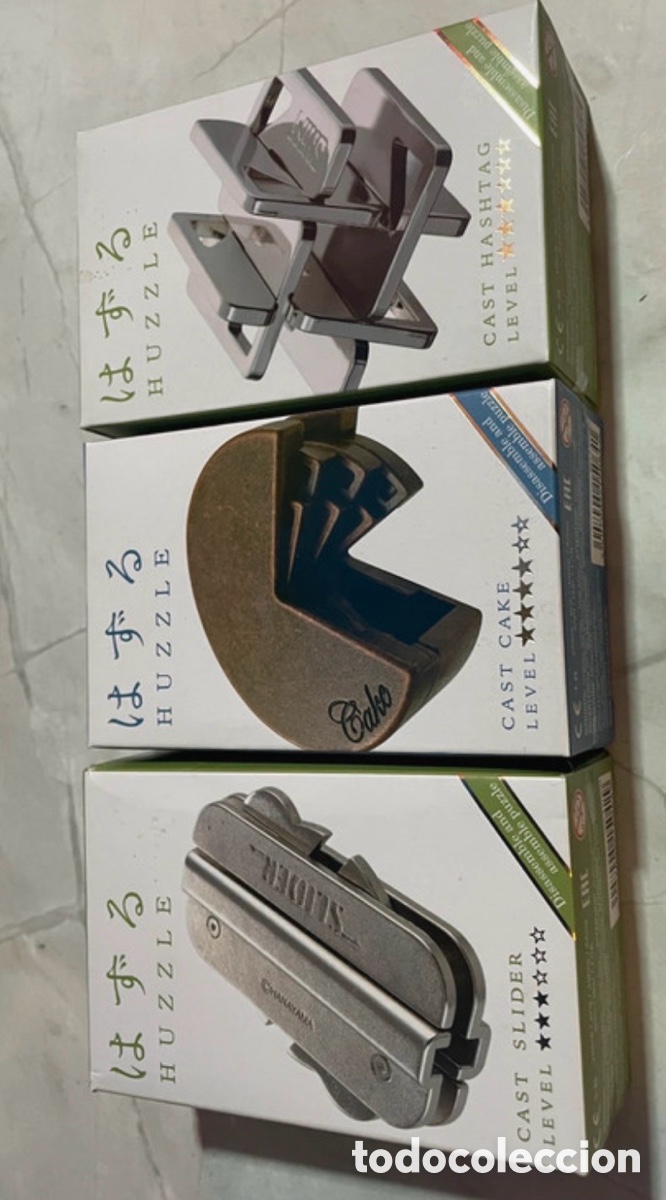 Juguetes antiguos y Juegos de colecci&oacute;n: 3x puzle hanayama diferentes dificultades