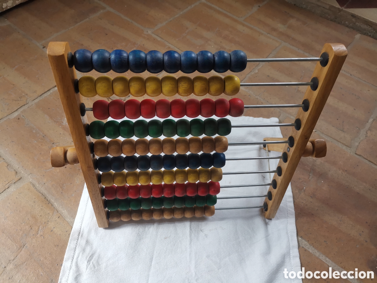 Brinquedos antigos e Jogos de cole&ccedil;&atilde;o: &Aacute;baco grande en madera. Vintage. Calculadora.