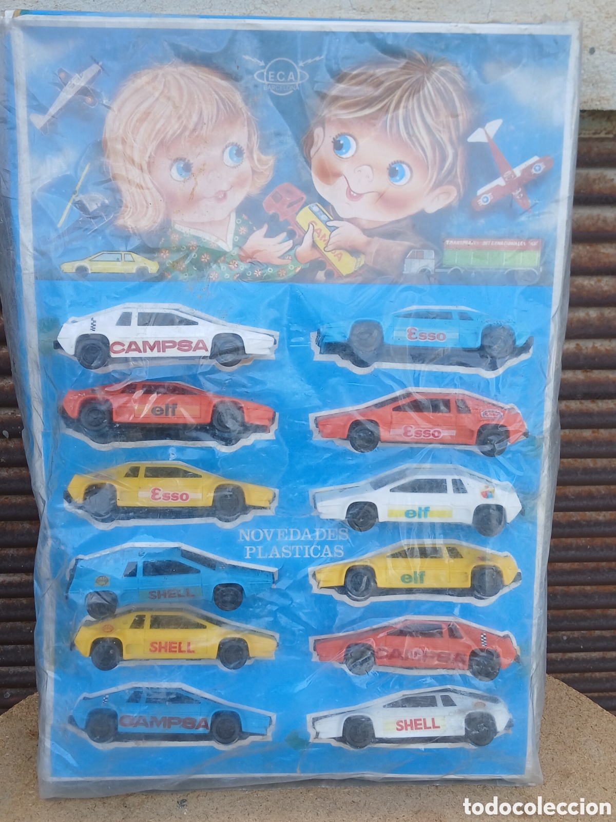 Juguetes antiguos y Juegos de colecci&oacute;n: JUGUETES E.C.A. BARCELONA, BLISTER CON 12 COCHES DE PLASTICO SIN SACAR.