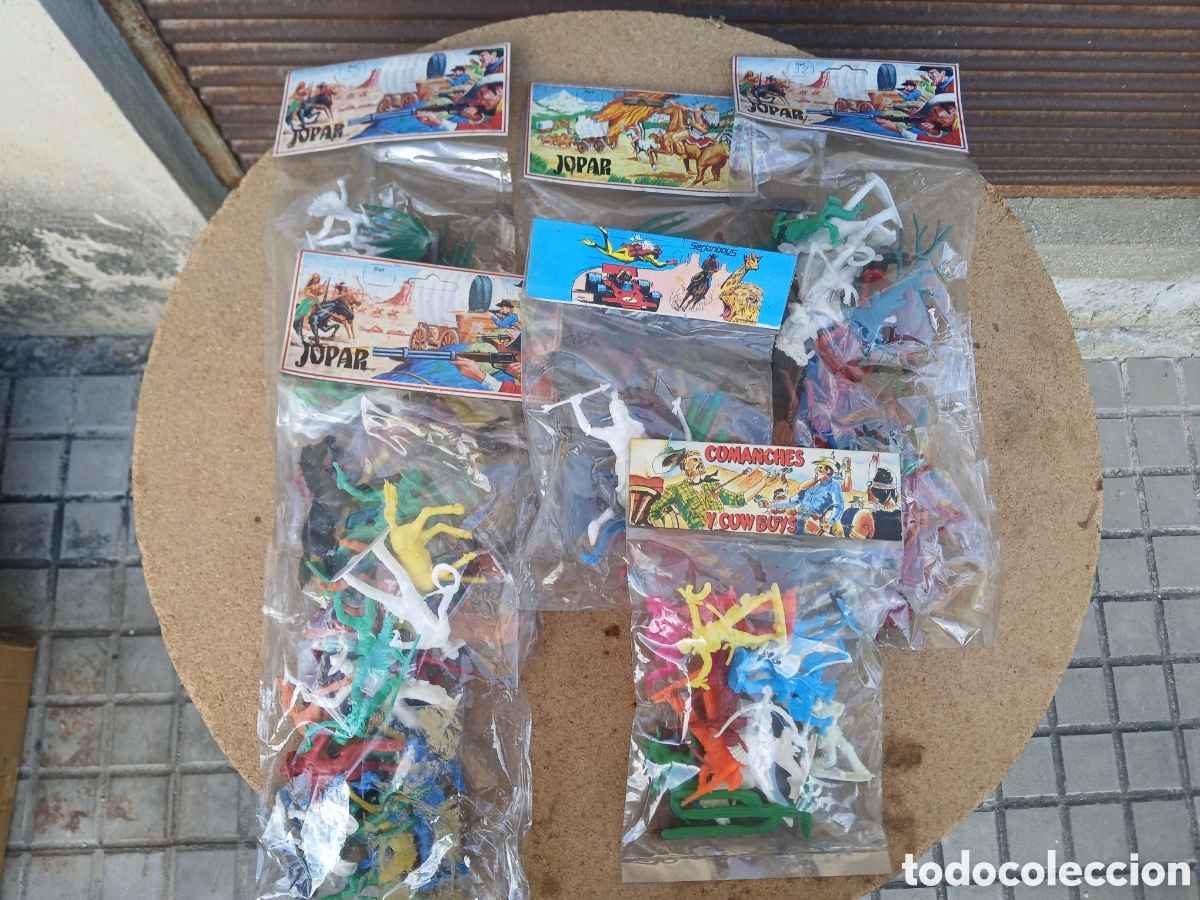 Juguetes antiguos y Juegos de colecci&oacute;n: LOTE, 6 BLISTER DE INDIOS Y BAQUEROS JOPAR, SERJAMBOYS ETC. SIN ABRIR.