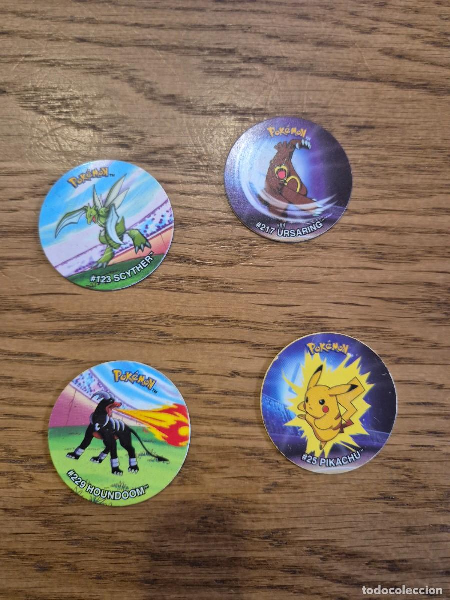 Juguetes antiguos y Juegos de colecci&oacute;n: Lote de league tazos pokemon