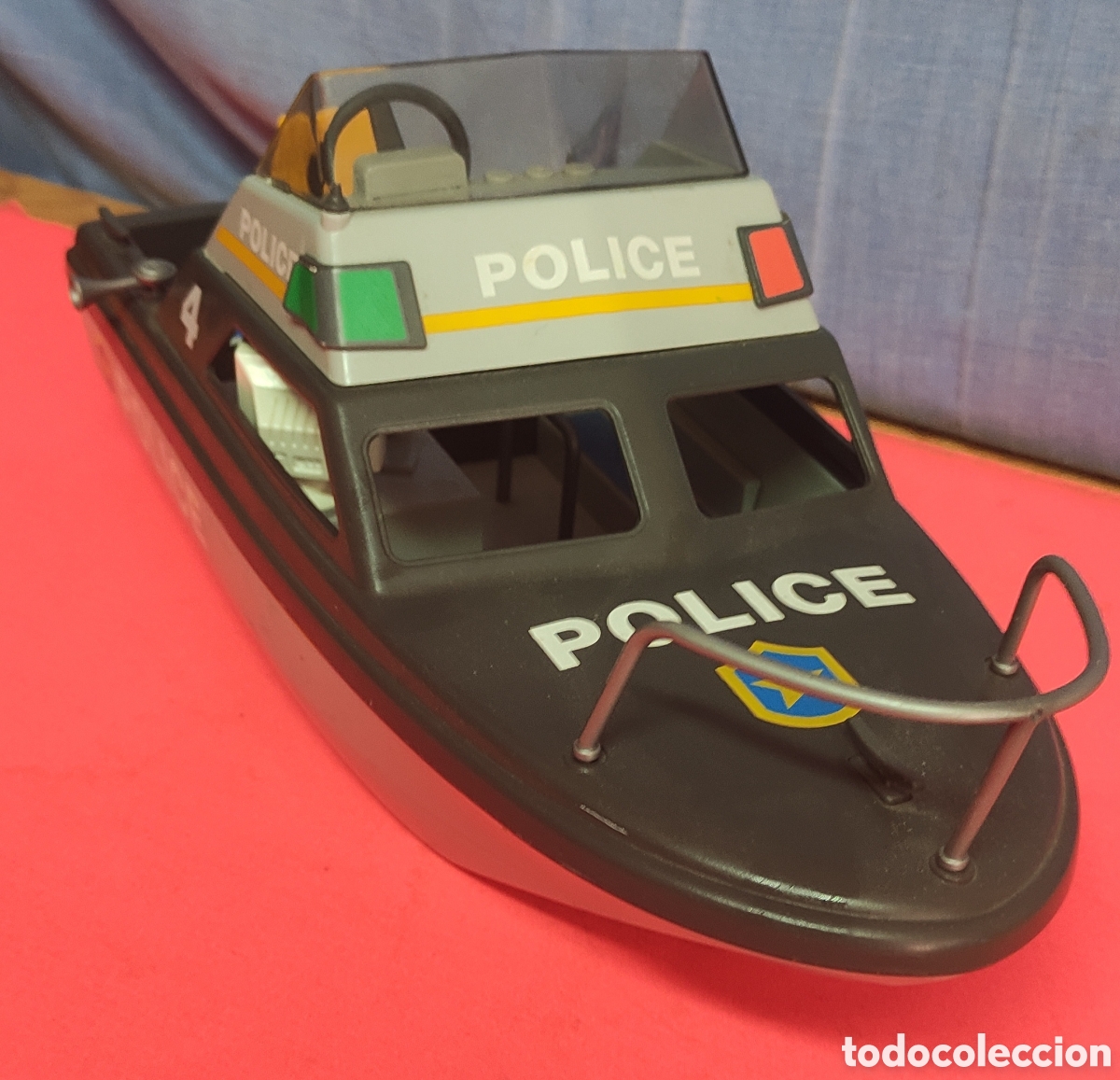 Juguetes antiguos y Juegos de colecci&oacute;n: Lancha de polic&iacute;a Playmobil