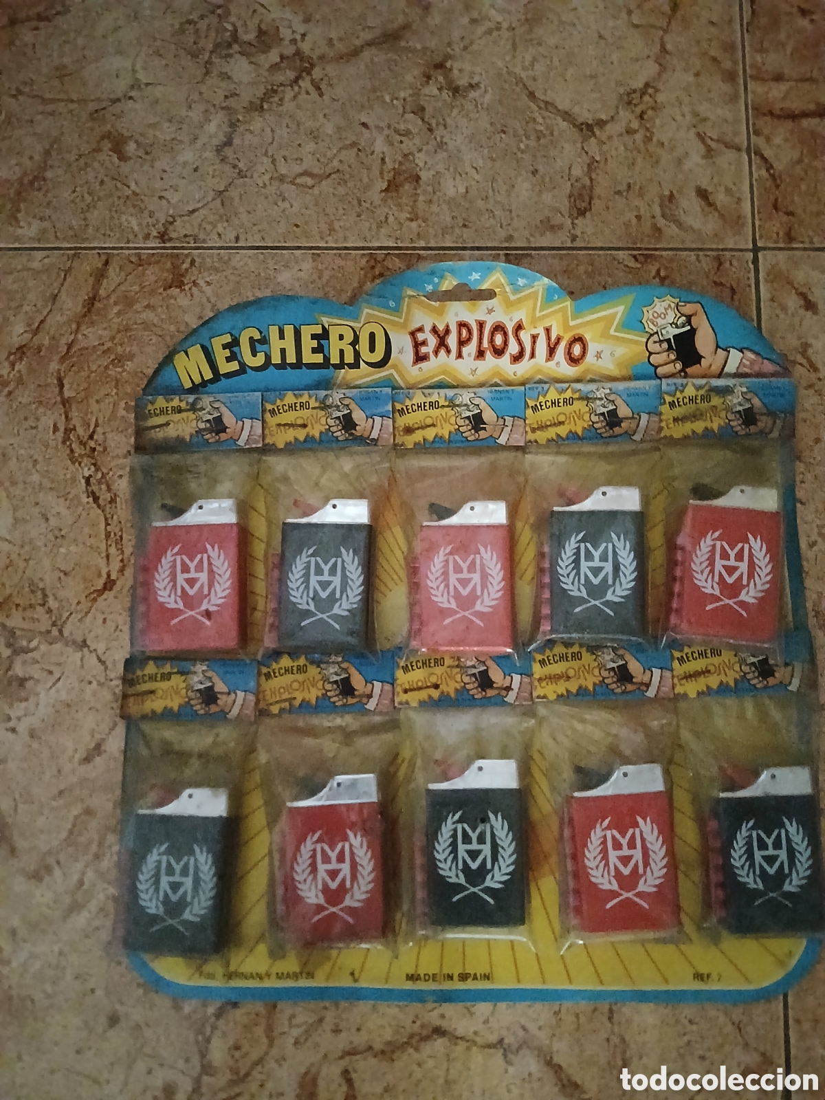 Juguetes antiguos y Juegos de colecci&oacute;n: JUGUETE HERNAN Y MART&Iacute;N, MECHERO EXPLOSIVO EN BLISTER ORIGINAL.