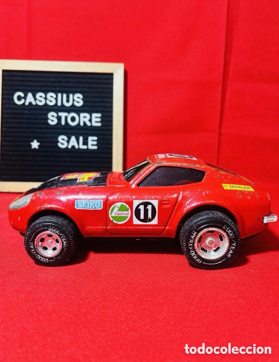 Juguetes antiguos y Juegos de colecci&oacute;n: Antiguo Nissan Datsun 240Z Rally de &Aacute;frica cl&aacute;sico #11 Hojalata Masuda Colombia