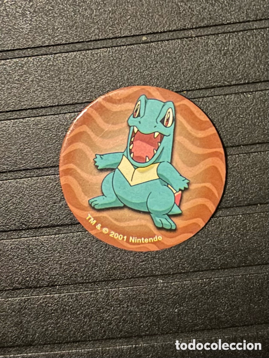 Juguetes antiguos y Juegos de colecci&oacute;n: Tazo de cart&oacute;n, Pok&eacute;mon, 2001, Nintendo totodile
