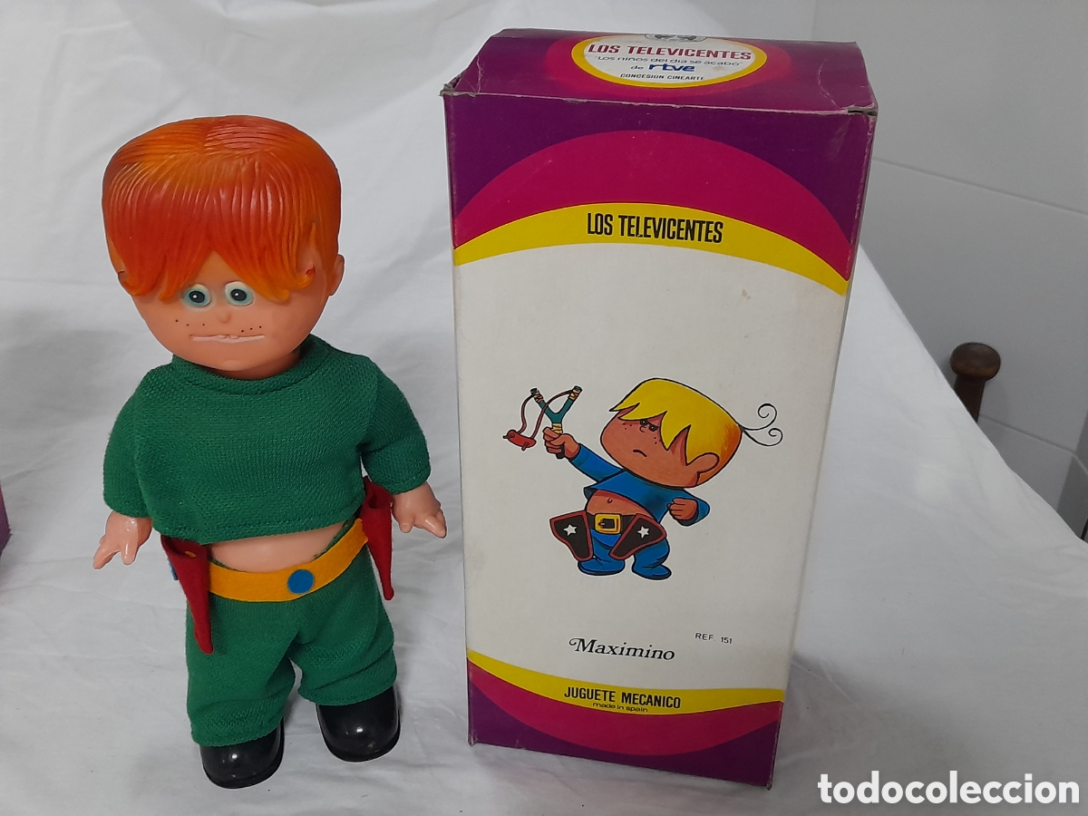 Juguetes antiguos y Juegos de colecci&oacute;n: ANTIGUO MU&Ntilde;ECO DE LOS TELEVICENTES. MAXIMINO. DE FEBER. A CUERDA. REF. 151