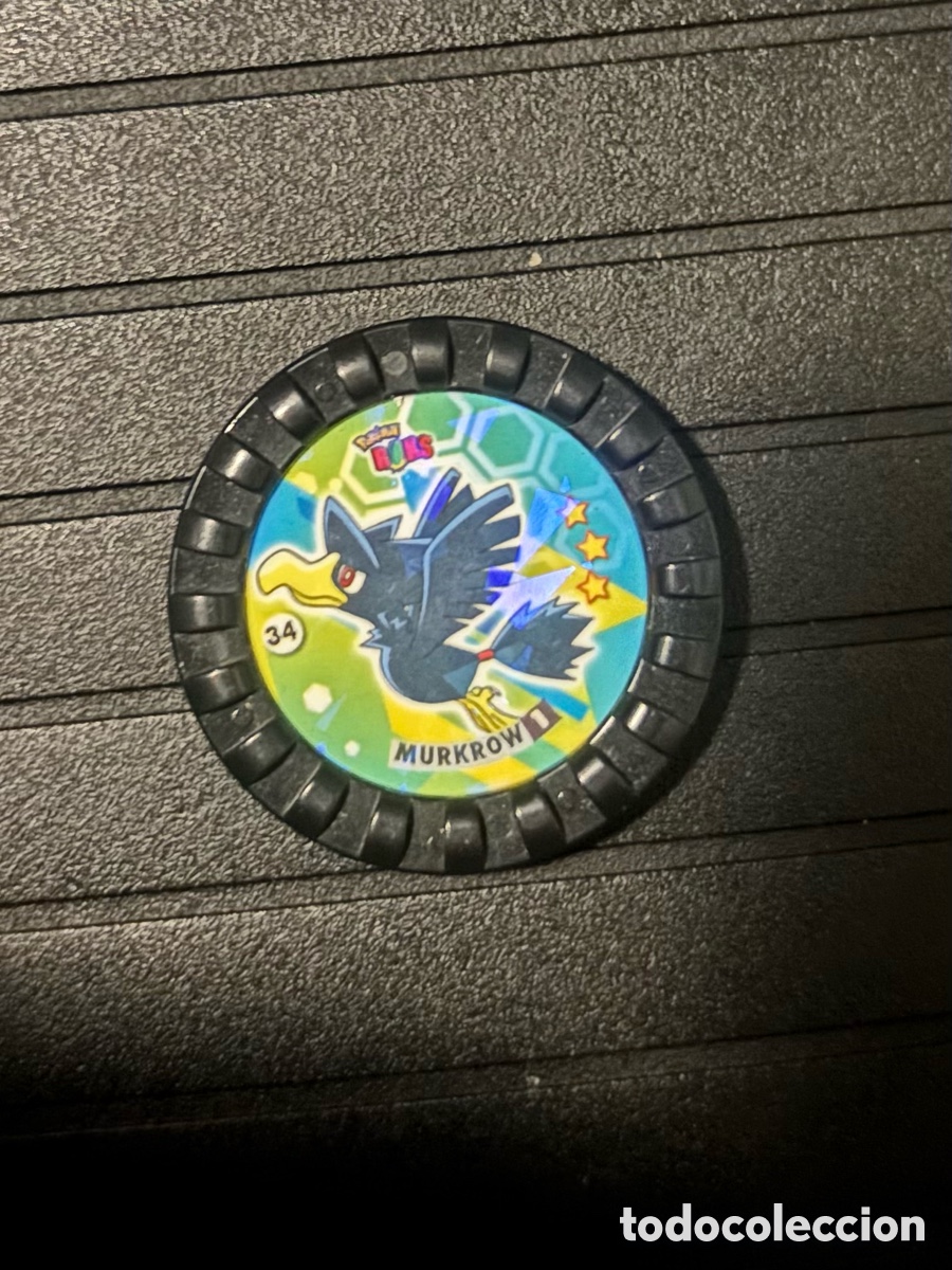 Juguetes antiguos y Juegos de colecci&oacute;n: Tazo ROKS POKEMON 34 murkrow