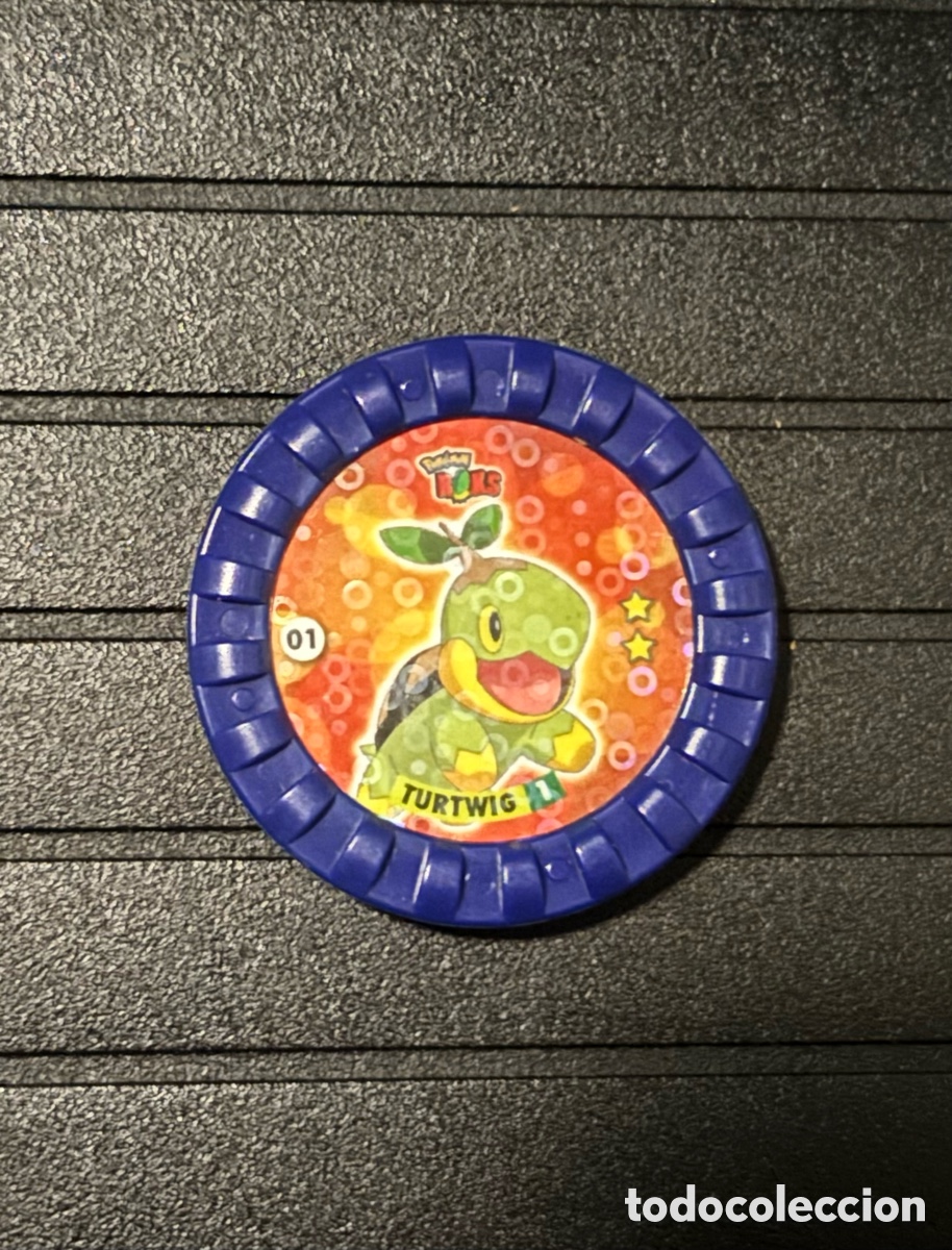 Juguetes antiguos y Juegos de colecci&oacute;n: Tazo ROKS POKEMON 01 turtwig