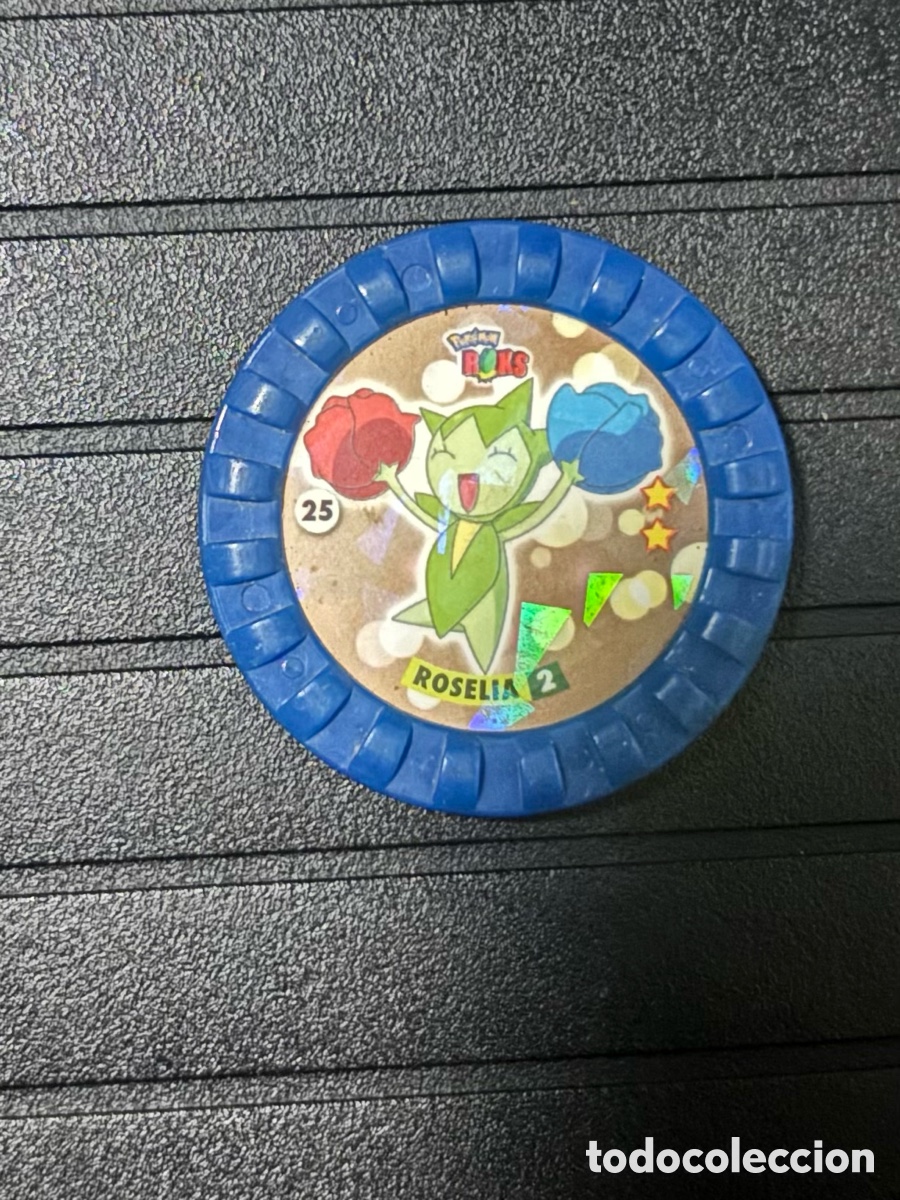 Juguetes antiguos y Juegos de colecci&oacute;n: Tazo ROKS POKEMON 25 roselia