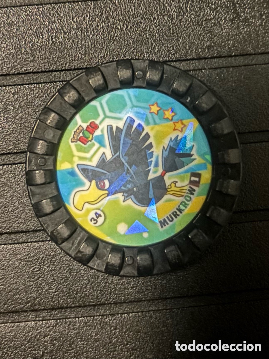 Juguetes antiguos y Juegos de colecci&oacute;n: Tazo ROKS POKEMON 34 murkrow