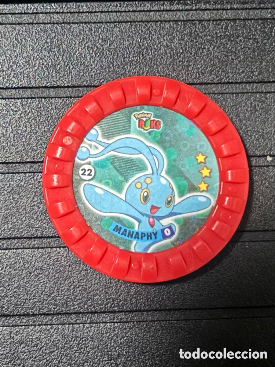 Juguetes antiguos y Juegos de colecci&oacute;n: Tazo ROKS POKEMON 22 manaphy