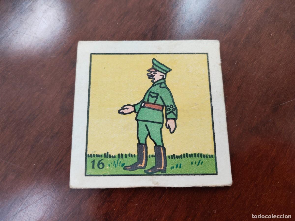 Juguetes antiguos y Juegos de colecci&oacute;n: Antiguo cart&oacute;n de juego. Militar. Franco?