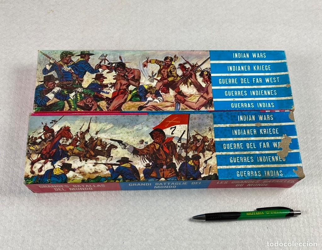 Juguetes antiguos y Juegos de colecci&oacute;n: Conjunto soldaditos guerras indias producido en Espa&ntilde;a a&ntilde;os 60