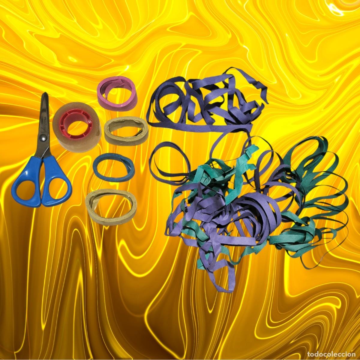 Juguetes antiguos y Juegos de colecci&oacute;n: Lote De Carnaval Completo &ndash; Serpentinas Tijeras Y Cinta Adhesiva Para Fiesta Total