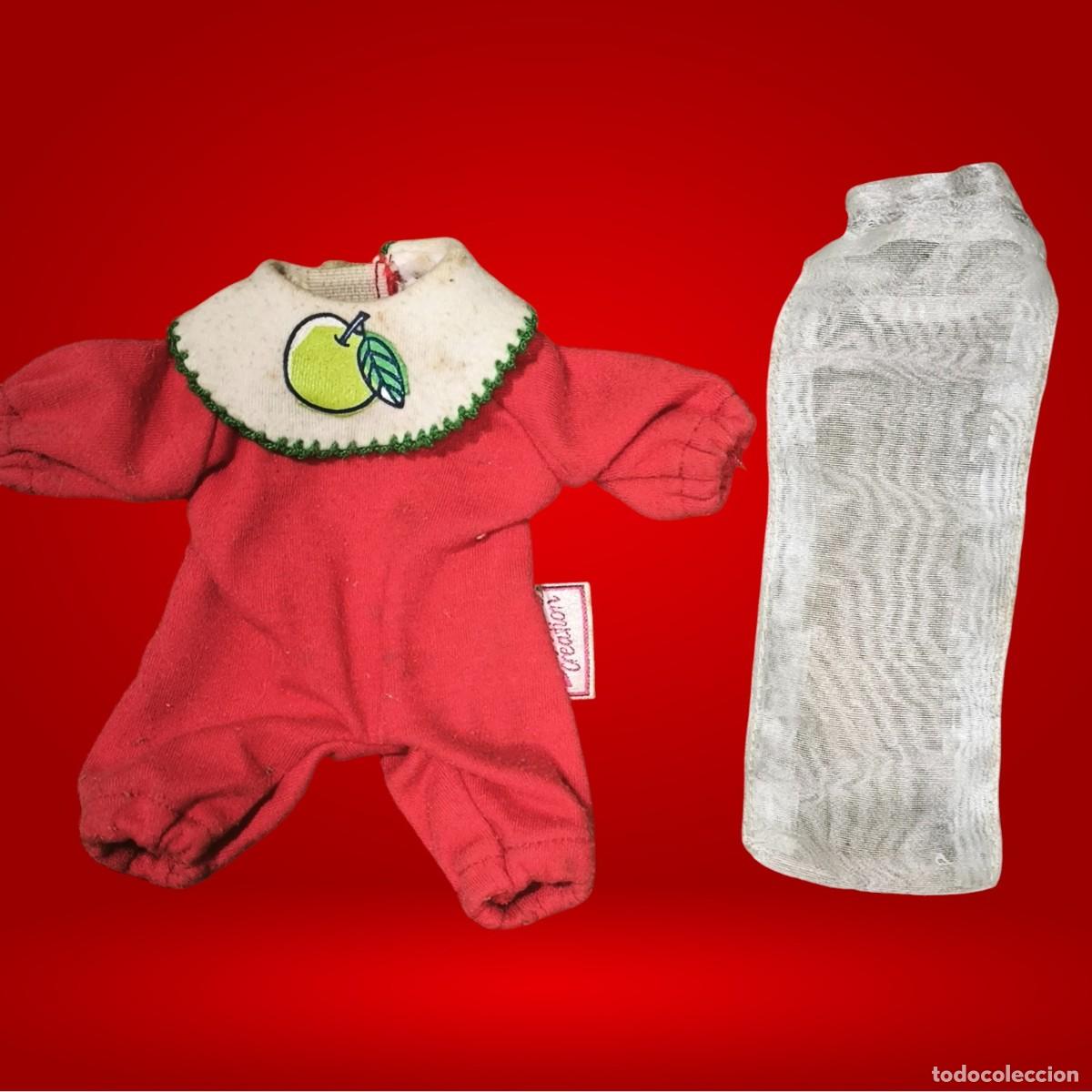 Antique Toys and Collectible Games: Lote 2 Vestidos Para Mu&ntilde;ecas Rojo Y Blanco Tama&ntilde;os 14 Y 16 Cms