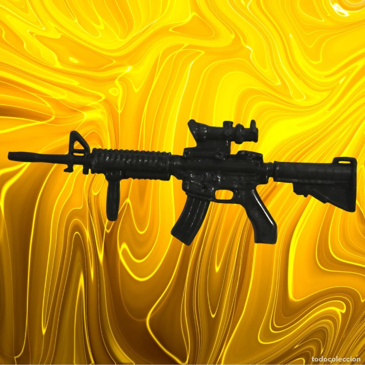 Juguetes antiguos y Juegos de colecci&oacute;n: Rifle Militar de Juguete &ndash; Accesorio Figura Acci&oacute;n Negro