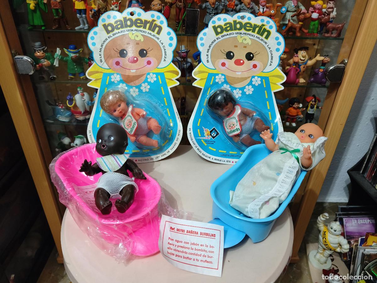 Juguetes antiguos y Juegos de colecci&oacute;n: Ocasion ! antiguos mu&ntilde;ecos beb&eacute;s blister a&ntilde;os 70 80 Baber&iacute;n + ba&ntilde;eras beb&eacute;s negrito y otro