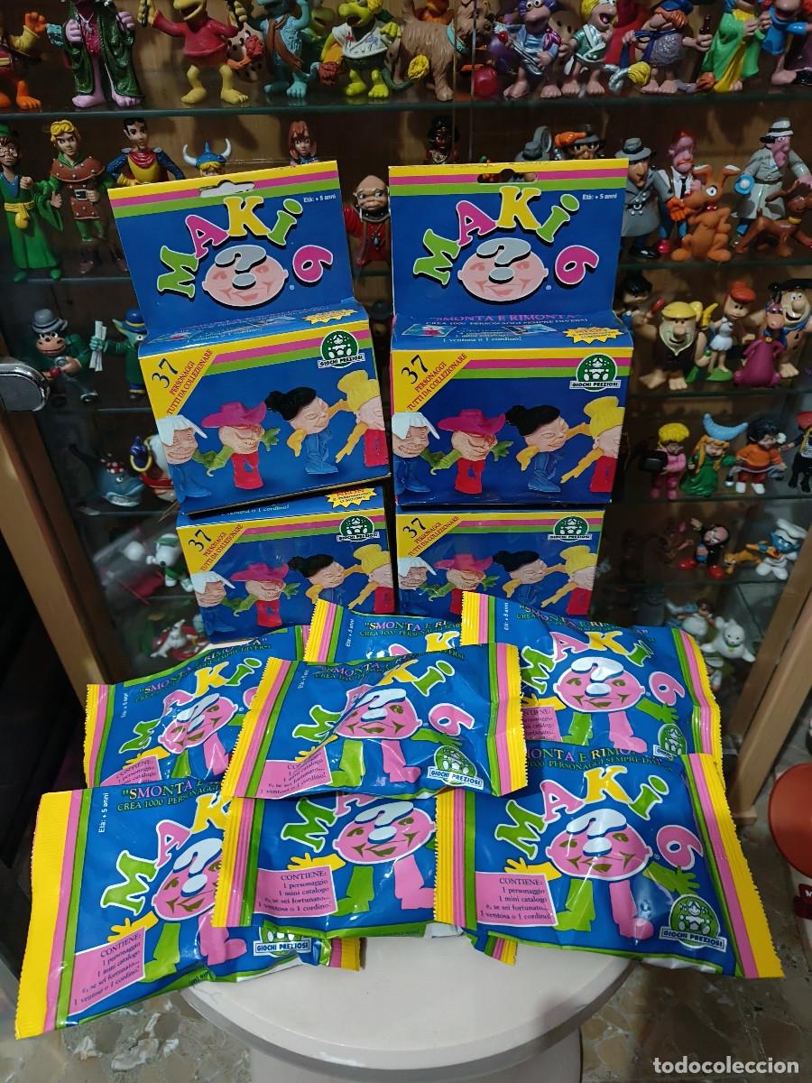 Juguetes antiguos y Juegos de colecci&oacute;n: Ocasion ! 4 cajas + 7 sobres sin abrir dos formados coleccion maki 6 - Gamusinos a&ntilde;os 90