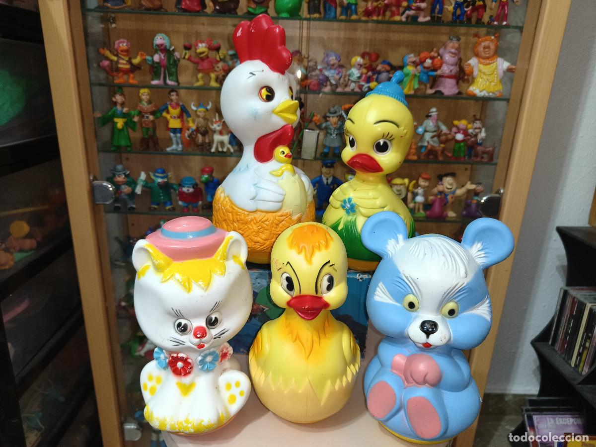 Juguetes antiguos y Juegos de colecci&oacute;n: Ocasion coleccionistas ! 5 antiguos juguetes Tentetiesos tente tiesos vintage a&ntilde;os 70 80 quiosco