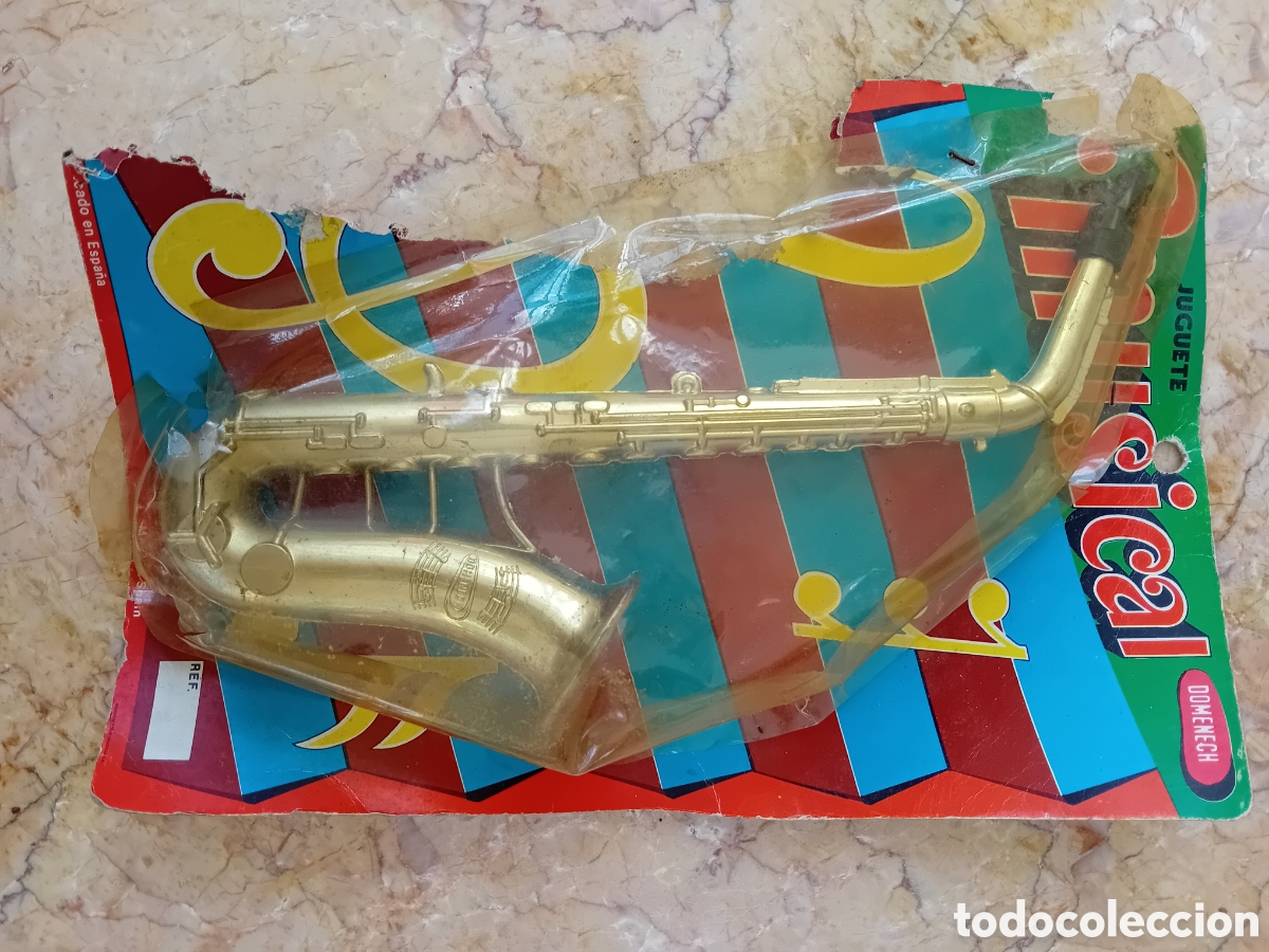 Juguetes antiguos y Juegos de colecci&oacute;n: Saxof&oacute;n juguete musical domenech