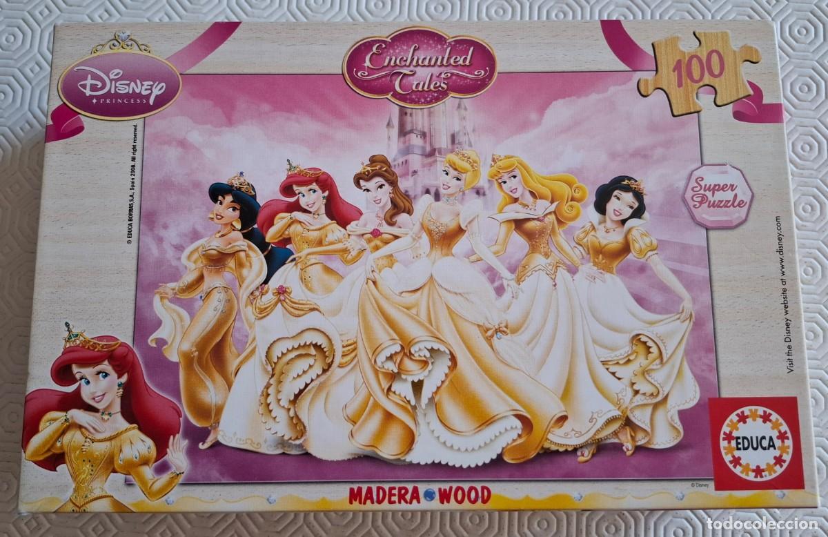 Juguetes antiguos y Juegos de colecci&oacute;n: Puzzle Educa - 100 piezas - Princesas Disney - Madera