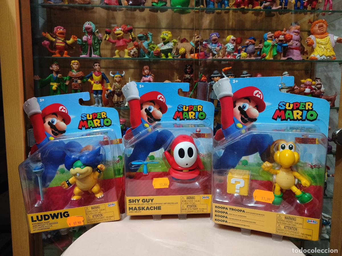 Juguetes antiguos y Juegos de colecci&oacute;n: Ocasion coleccionistas ! 3 figuras sin abrir Super Mario Jakks - Ludwig , Shy Guy y Koopa Troopa