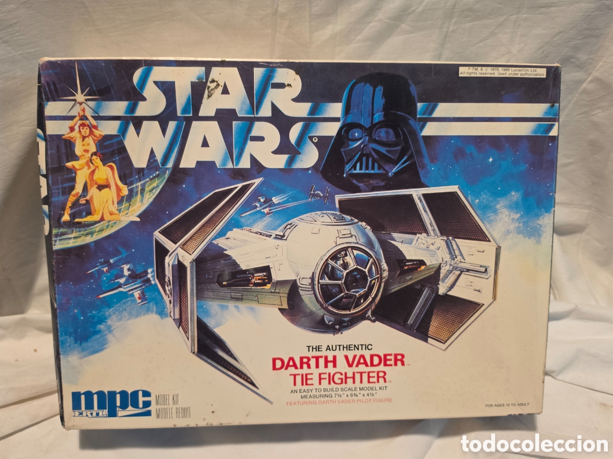 Juguetes antiguos y Juegos de colecci&oacute;n: STAR WARS. DARTH VADER. TIE FIGHTER. MPC. MODEL KIT. COMPLETO.