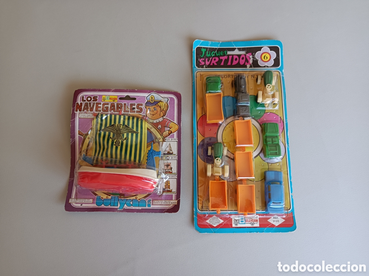 Juguetes antiguos y Juegos de colecci&oacute;n: Bullycan 2 Blisters Juguetes Bazar a&ntilde;os 70