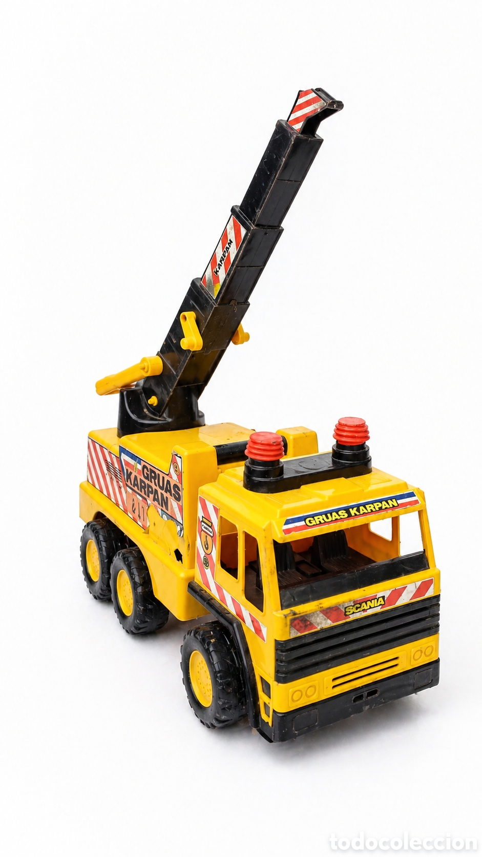 Juguetes antiguos y Juegos de colecci&oacute;n: Gran cami&oacute;n gr&uacute;a juguete Scania gr&uacute;as Karpan