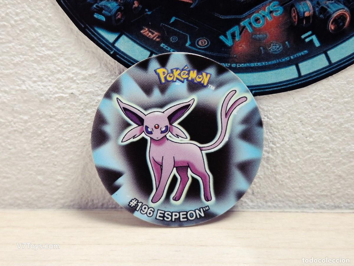 Juguetes antiguos y Juegos de colecci&oacute;n: Tazo N&ordm; 196 Espeon Pok&eacute;mon Tazos League Matutano 2002 Nintendo