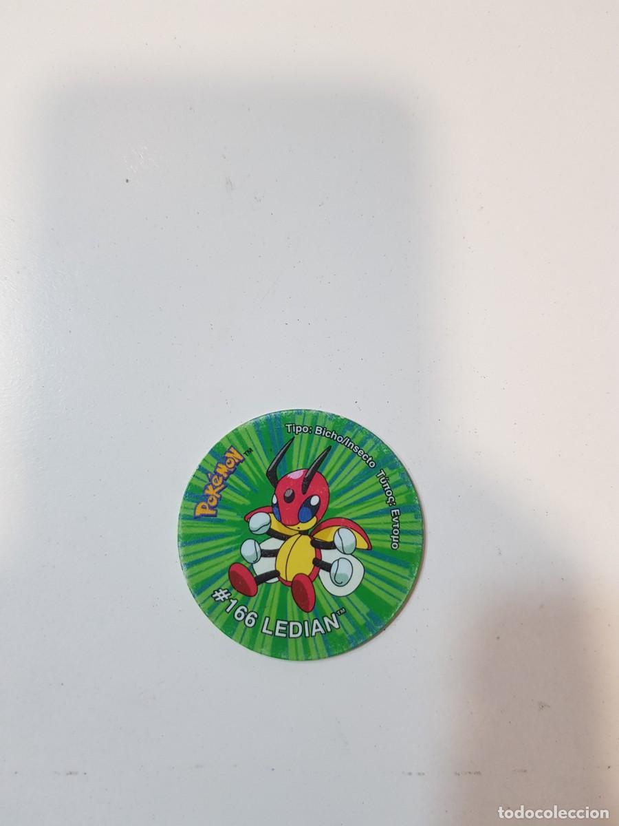 Juguetes antiguos y Juegos de colecci&oacute;n: Tazo pokemon #166 LEDIAN