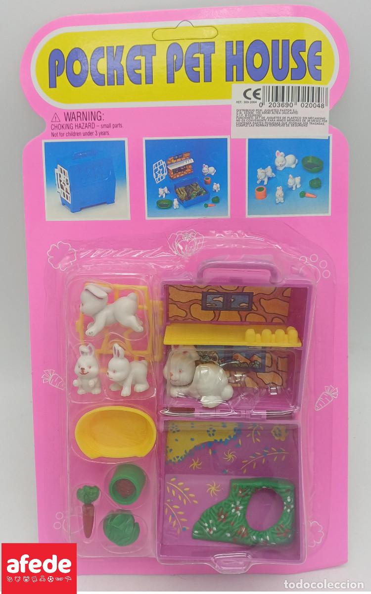 Juguetes antiguos y Juegos de colecci&oacute;n: BLISTER POCKET PET HOUSE CONEJITOS